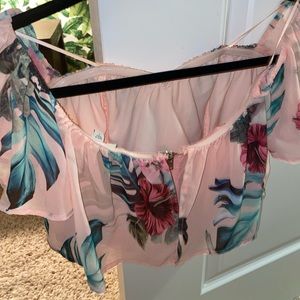 Off the shoulder floral top